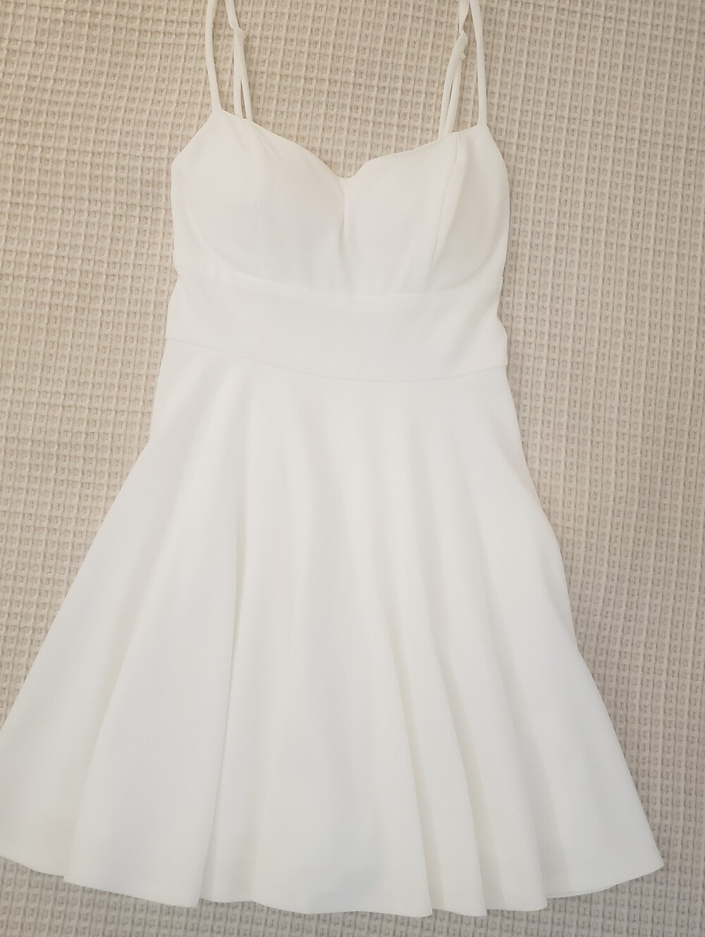 City Studios Juniors Size 3 White Ivory Lace Dress XS Graduation A-Line Wrn Once